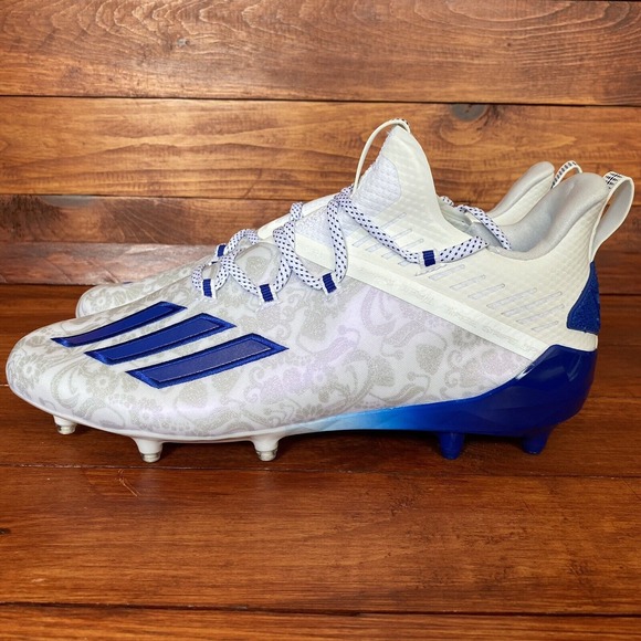 Adidas Adizero New Reign Young King‎ Football Cleats FU6707 Blue Mens Size 11.5 - Picture 1 of 7